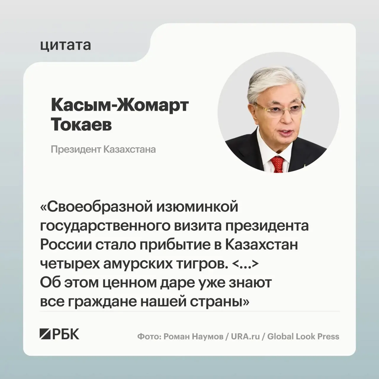 Россия передала Казахстану семейную группу амурских тигров в рамках помощи по восстановлению вида — животных представили президентам на презентации.