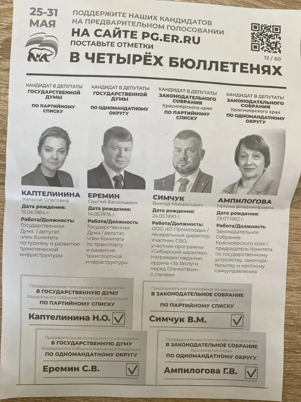 Администрации некоторых муниципалитетов рассылают требования или списки кандидатов с призывом к сотрудникам коммерческих и бюджетных организаций участвовать в праймериз «Единой России». Среди названных — человек, который ранее заявлял о службе в ЧВК «Вагнер».