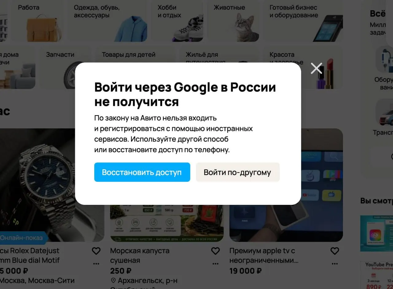 Новый запрет ограничивает вход через аккаунты Gmail: сайты и приложения обязаны использовать российские почтовые сервисы, невыполнение грозит штрафом до 700 000 рублей.