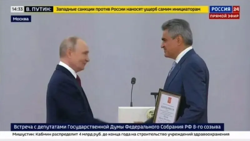 На церемонии в Кремле лидер «Новых людей» получил благодарность от президента и заявил о необходимости дальнейших усилий для победы России в СВО.